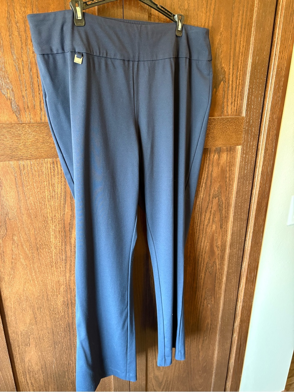 Slimsation By Multiples Navy Blue Womens’ Pull-On Slacks